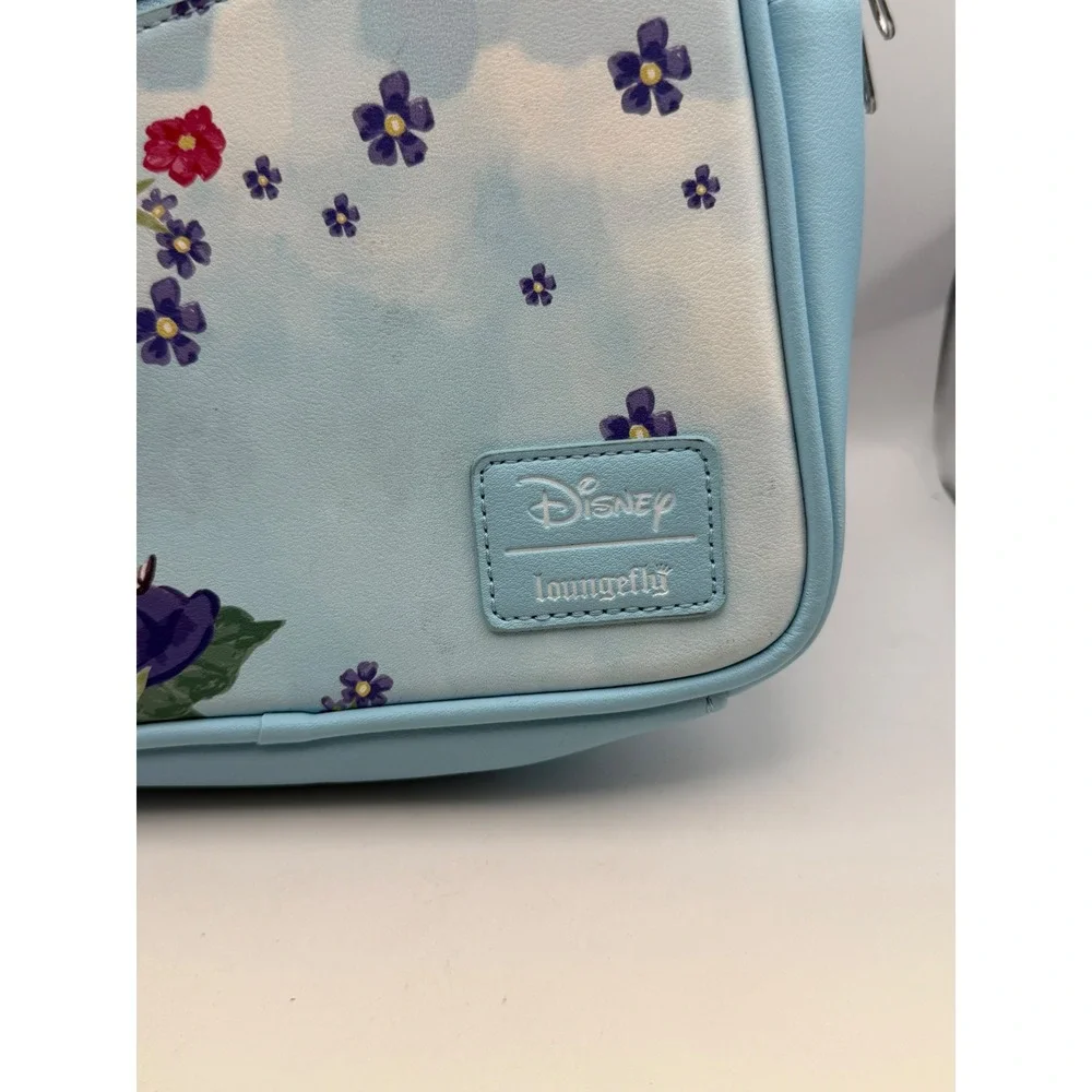 Disney Loungefly Alice in Wonderland We're All Mad Here Mini Backpack Blue